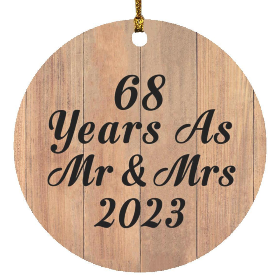 68 Years As Mr & Mrs 2023 - Circle Ornament C