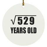 23rd Birthday Square Root of 529 Years Old - Circle Ornament