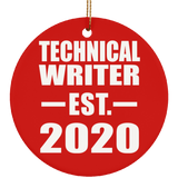 Technical Writer Established EST. 2020 - Circle Ornament