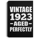 101st Birthday Vintage 1923 Aged Perfectly - Canvas Portrait