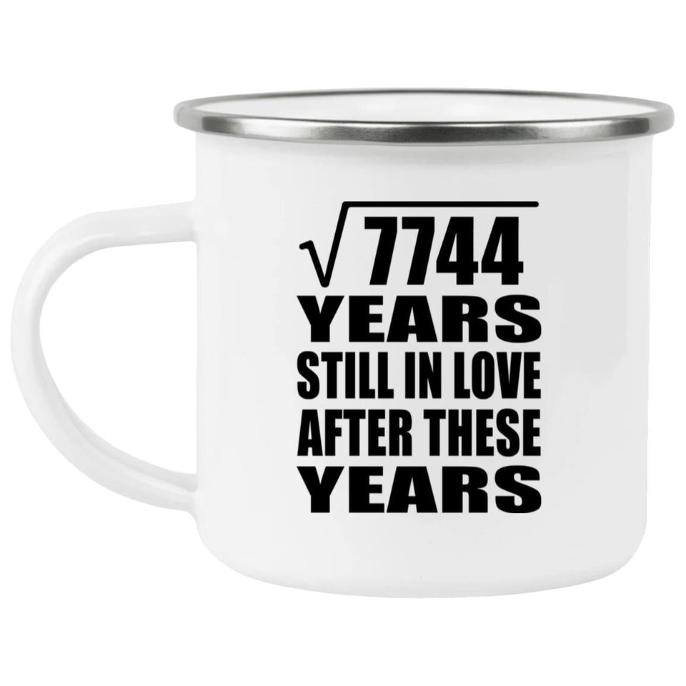 88th Anniversary Square Root of 7744 Years Still In Love - 12oz Camping Mug