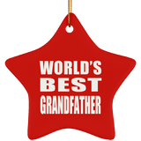 World's Best Grandfather - Star Ornament
