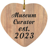 Museum Curator Established Est. 2023 - Heart Ornament C