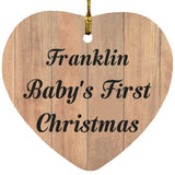 Franklin Baby's First Christmas - Heart Ornament C