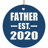 Father Established EST. 2020 - Circle Ornament