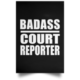 Badass Court Reporter - Poster Portrait