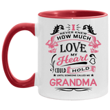 How Much Love Could Hold Until Called Me Grandma - 11oz Accent Mug Red