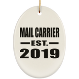 Mail Carrier Established EST. 2019 - Oval Ornament
