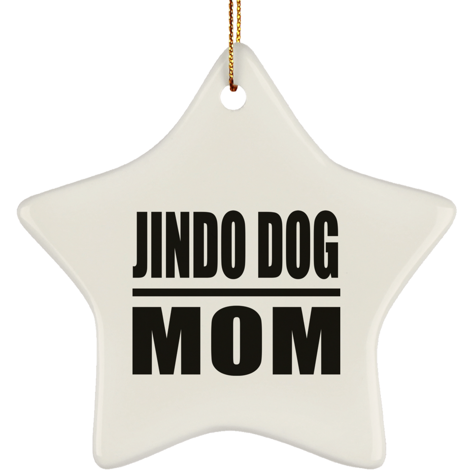 Jindo Dog Mom - Star Ornament