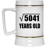 71st Birthday Square Root of 5041 Years Old - Beer Stein