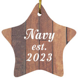 Navy Established Est. 2023 - Star Ornament E