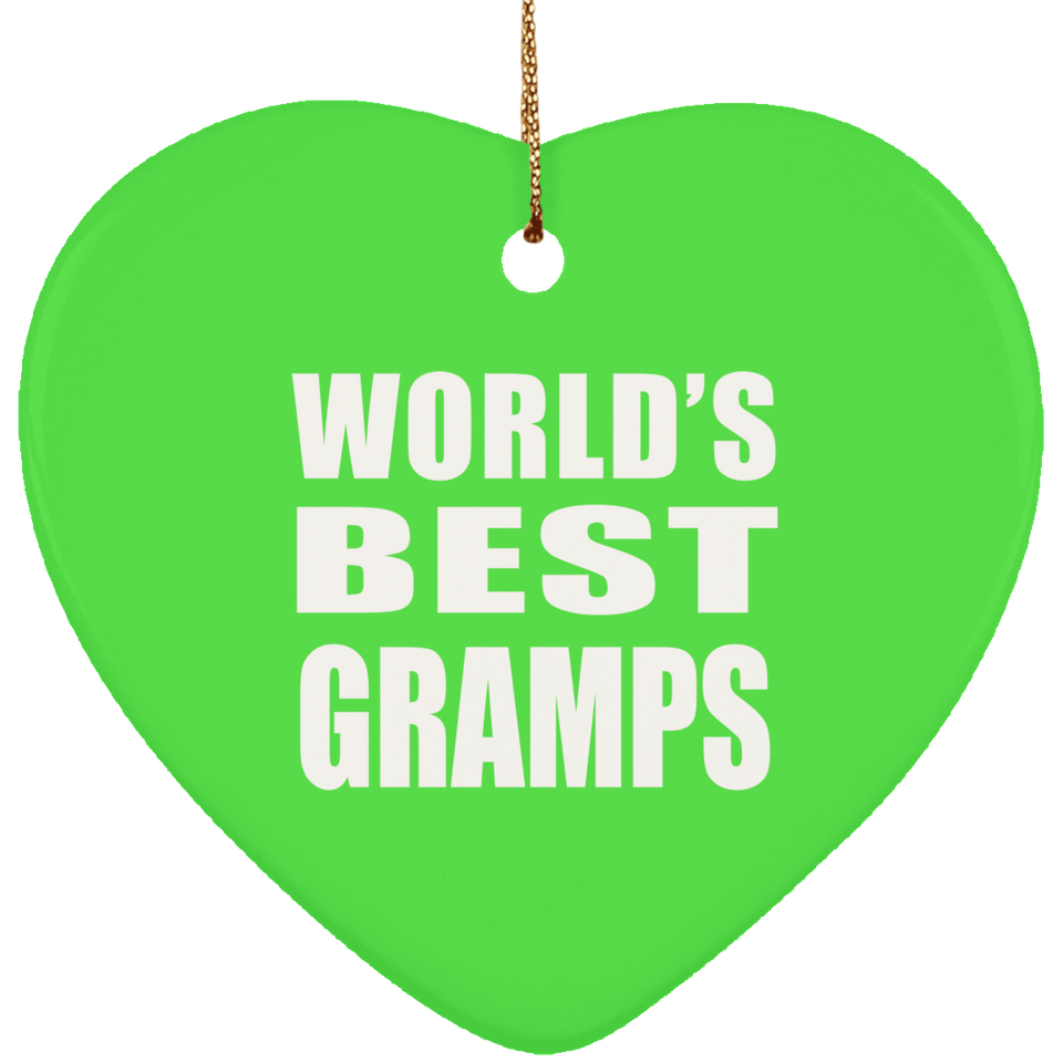 World's Best Gramps - Heart Ornament