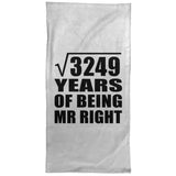 57th Anniversary Square Root of 3249 Years of Being Mr Right - Hand Towel