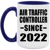 Air Traffic Controller Since 2022 - 15oz Accent Mug Purple