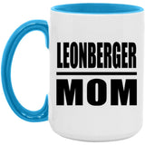Leonberger Mom - 15oz Accent Mug Blue