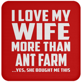 I Love My Wife More Than Ant Farm - Drink Coaster