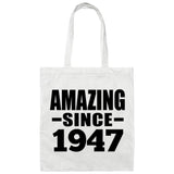 77th Birthday Amazing Since 1947 - Tote Bag White