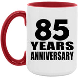 85th Anniversary 85 Years - 15oz Accent Mug Red