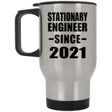 Stationary Engineer Since 2021 - Silver Travel Mug