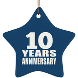 10th Anniversary 10 Years - Star Ornament