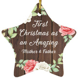 First Christmas As an Amazing Mother & Father - Star Ornament A