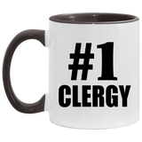 Number One #1 Clergy - 11oz Accent Mug Black