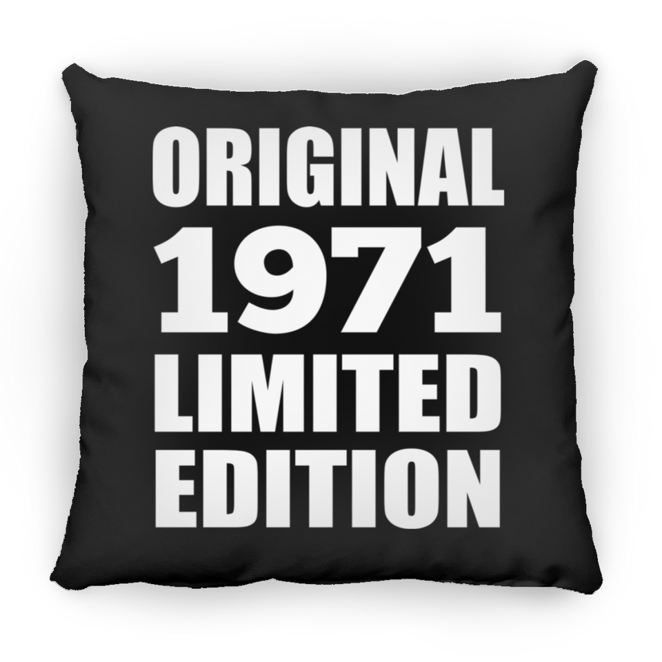 53rd Birthday Original 1971 Limited Edition - Throw Pillow Black