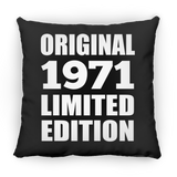 53rd Birthday Original 1971 Limited Edition - Throw Pillow Black