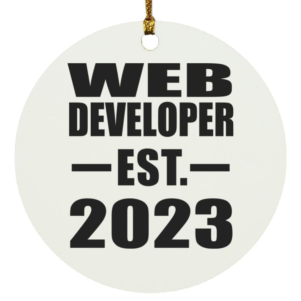 Web Developer Established EST. 2023 - Circle Ornament