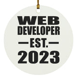 Web Developer Established EST. 2023 - Circle Ornament
