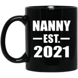 Nanny Established EST. 2021 - 11oz Coffee Mug Black