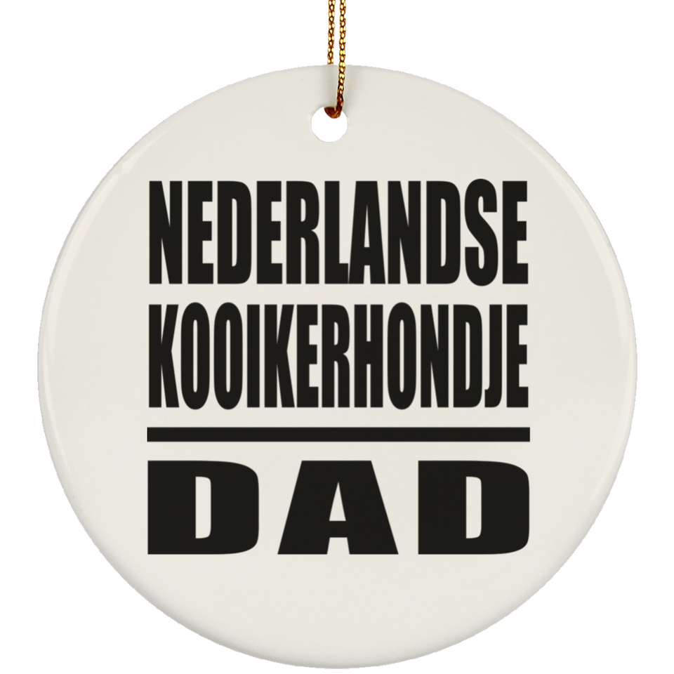 Nederlandse Kooikerhondje Dad - Circle Ornament