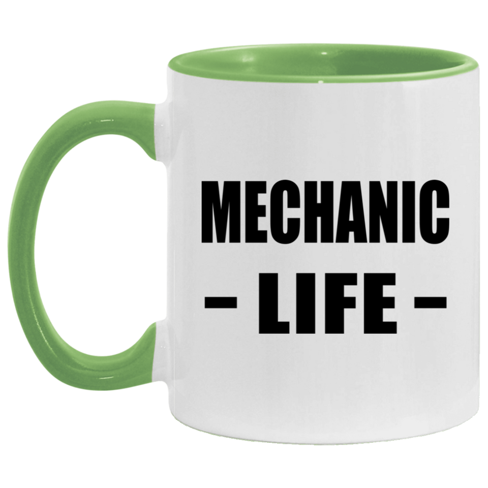 Mechanic Life - 11oz Accent Mug Green