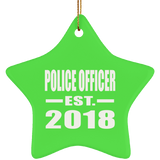 Police Officer Established EST. 2018 - Star Ornament