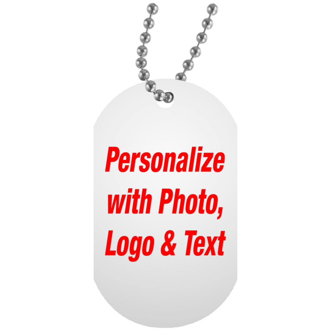 Personalized Custom Gift, Add Photo Logo Text Picture - Military Dog Tag