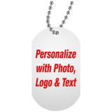 Personalized Custom Gift, Add Photo Logo Text Picture - Military Dog Tag