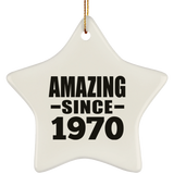 54th Birthday Amazing Since 1970 - Star Ornament