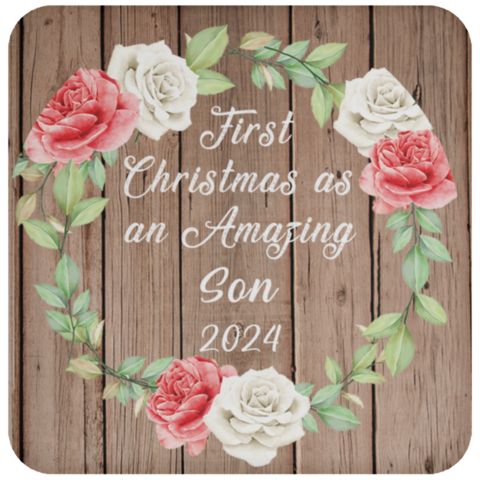 First Christmas As an Amazing Son 2024 - Drink Coaster B