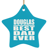 Douglas Best Dad Ever - Star Ornament