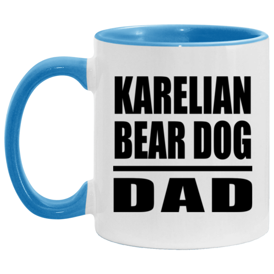 Karelian Bear Dog Dad - 11oz Accent Mug Blue