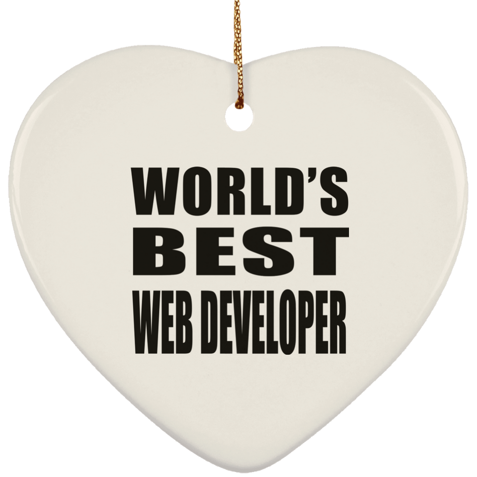 World's Best Web Developer - Heart Ornament
