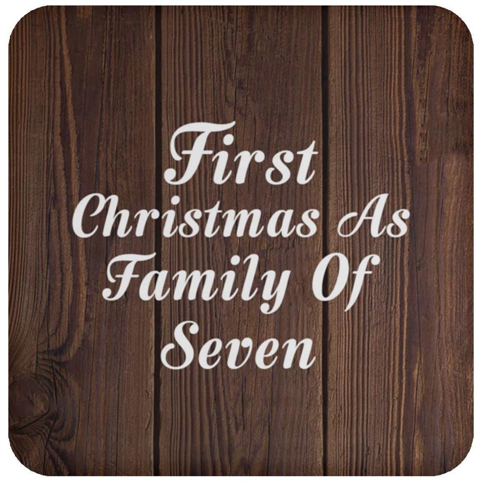 First Christmas As Family Of Seven - Drink Coaster D