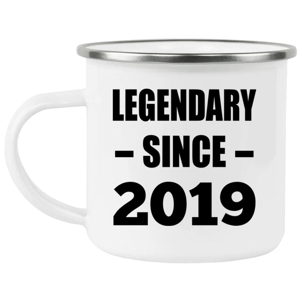 5th Birthday Legendary Since 2019 - 12oz Camping Mug