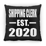 Shipping Clerk Established EST. 2020 - Throw Pillow Black