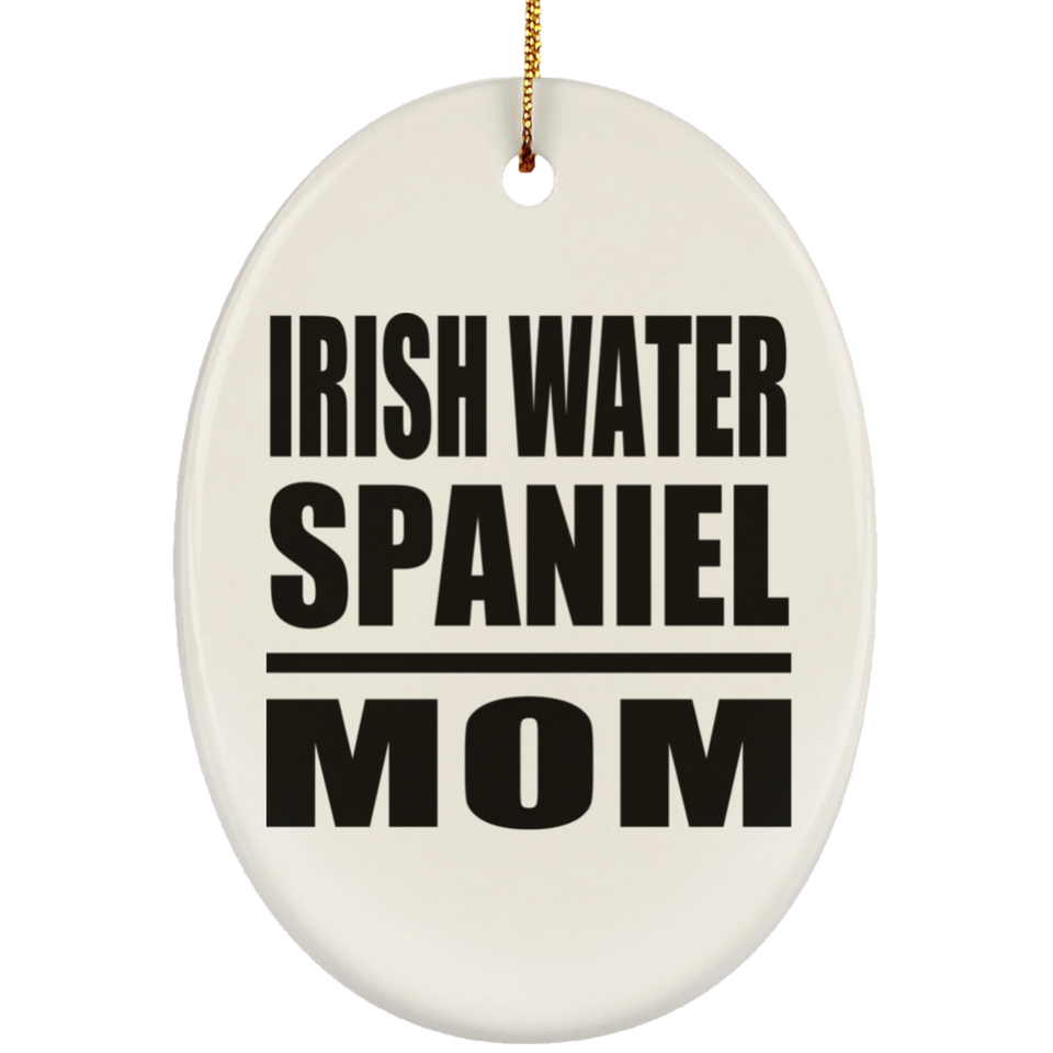 Irish Water Spaniel Mom - Oval Ornament