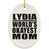 Lydia World's Okayest Mom - Oval Ornament