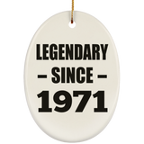53rd Birthday Legendary Since 1971 - Oval Ornament