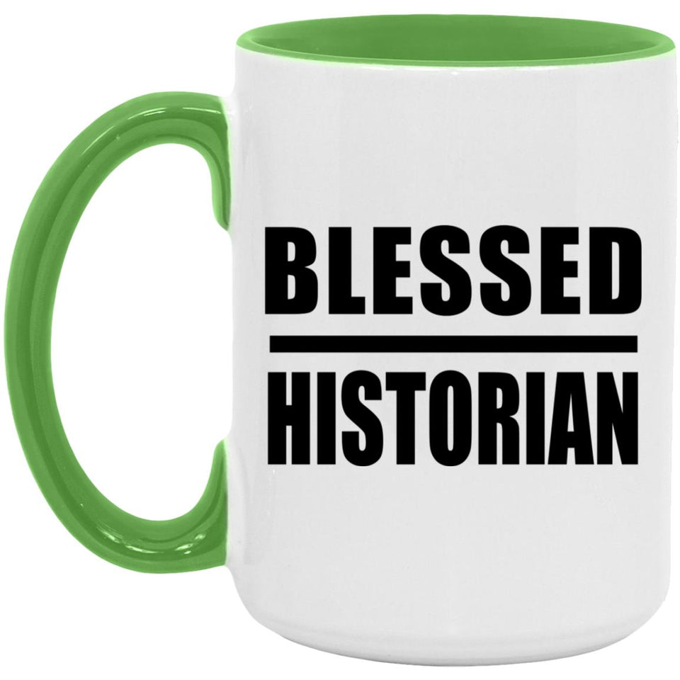 Blessed Historian - 15oz Accent Mug Green