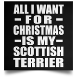 All I Want For Christmas Is My Scottish Terrier - Poster Square