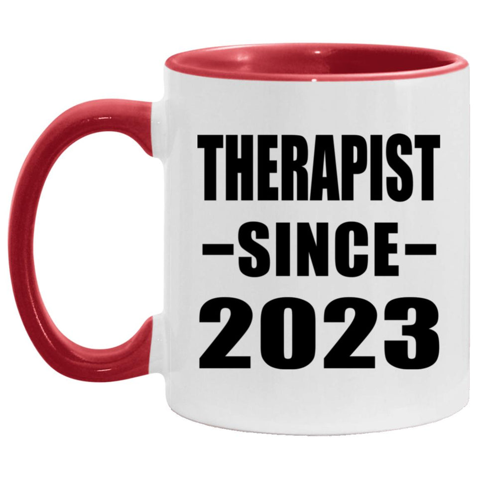 Therapist Since 2023 - 11oz Accent Mug Red
